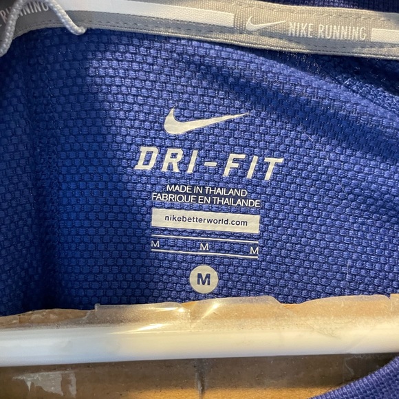 Nike Dri-Fit Running Womens Medium Blue Running Long Sleeve Shirt - Picture 3 of 5